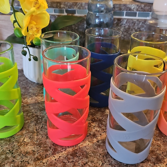 ello Dining Ello Tallboy Glasses Tumblers With Colored Silicone